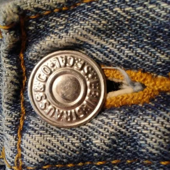 Levi 501 Jeans Men's 36X36 Light Wash Denim Button Fly Classic Red tab Destroyed - Picture 9 of 12